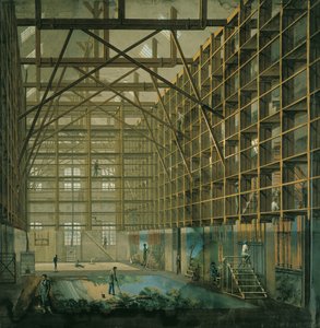 Scenverkstad vid Parisoperan, ca 1800-20 av French School